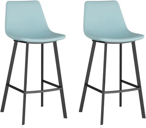 Vista 8 de Juego de 2 taburetes de bar de piel sintética para desayuno, sillas de cocina, taburetes de mostrador, sillas de isla de cocina, taburetes de bar