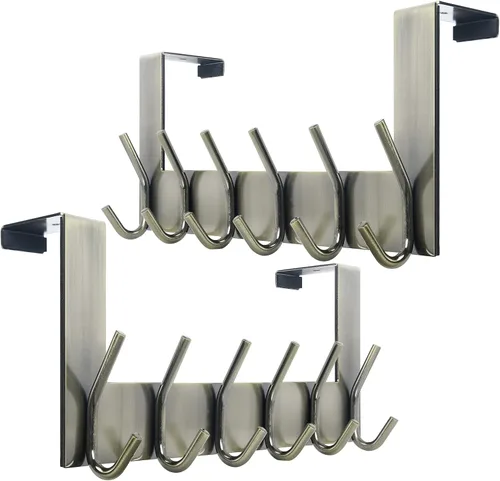 Vista 15 de WEBI Ganchos para Puerta Colgadores de Puerta: Toallero Sobre la Puerta con 6 Ganchos para Colgar, Colgador de Toallas Perchero de Puerta Colgador