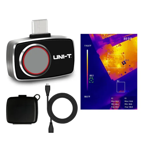 Vista 10 de UNI-T Cámara de imágenes térmicas recargable 10800 píxeles 120x90 resolución IR cámara infrarroja imagen térmica 3 paletas de color -4~752℉/-20~400℃