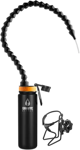 Vista 10 de Giraffe Bottle Tower - Sistema de bebida manos libres, botella aislada de acero inoxidable, con soporte para botella montado en tubo redondo