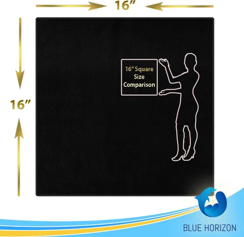 Vista 5 de Blue Horizon Toallas de limpieza de microfibra negras, paquete de 24 paños de felpa ultra suave de doble cara, paños de limpieza de microfibra