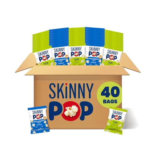 Vista 11 de SkinnyPop Palomitas de maíz, queso cheddar blanco, grano entero, aperitivo sin lácteos, bolsas de 1 oz (12 unidades)