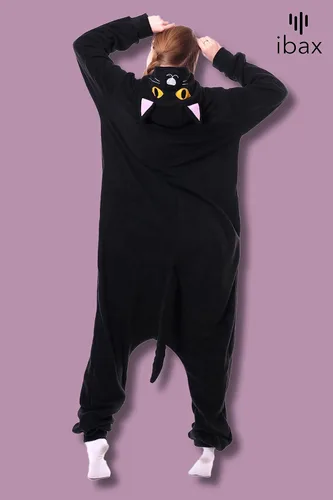 Vista 2 de IBAX Polar Fleece Adult Animal Onesie Pajama. Adult onesie costume. Animal onesies for adults. Halloween onesie adult.