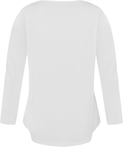 Vista 5 de Lindas camisetas de manga larga para mujer, a la moda de otoño, 2023, lisas, casuales, con cuello en V, holgadas, cómodas, básicas