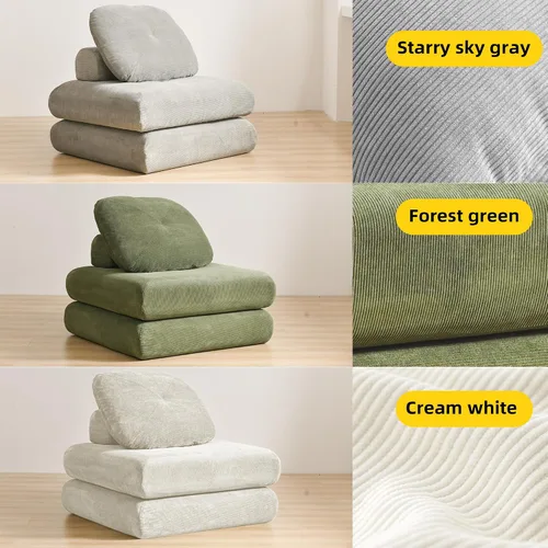 Vista 3 de Sofá puf creativo informal 2024, sofá futón de suelo para sala de estar y sala de estar, colchón modular movible, tapete de juego, sofá para cama