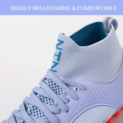 Vista 3 de HESBITEUL Zapatos deportivos para hombre para interiores y exteriores cómodos de fútbol para estudiantes de alta potencia de agarre