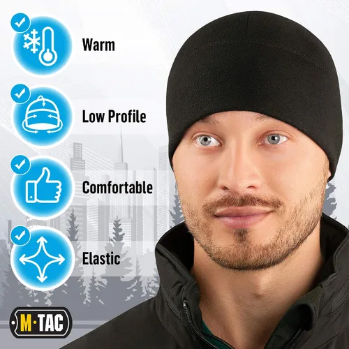 Vista 3 de M-Tac Gorra de reloj de forro polar - Gorro táctico militar del ejército gorro de invierno