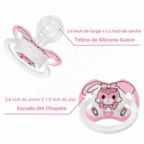 Vista 6 de LittleForBig Bigshield Generation-II - Chupete impreso para adulto, diseño de bebé Usagi