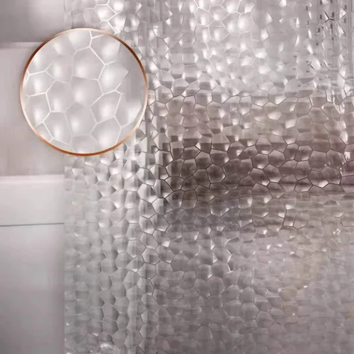 Vista 8 de Forro de cortina de ducha impermeable EVA 8G - Ganchos a prueba de óxido, imanes de servicio pesado - Mejora tu baño con durabilidad y elegancia
