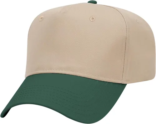 Vista 44 de OTTO Gorra de béisbol de perfil medio con 5 paneles OTTO 31-069 Negro y natural.
