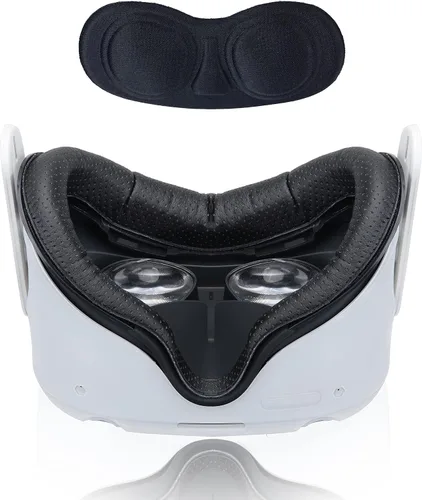 Vista 2 de Hibloks Face Cover Set for MetaOculus Quest 2 Accessories,Silicone face Cover+Shell Cover+Protective Lens Cover for MetaOculus Quest 2