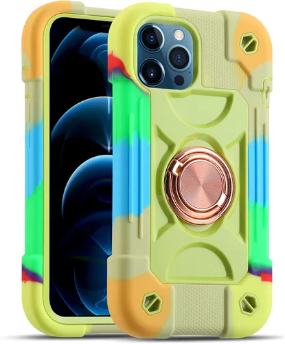 Vista 96 de MARKILL Funda compatible con iPhone Air de 6.5 pulgadas 2025 con soporte de anillo giratorio de 360 grados, protección contra caídas de grado