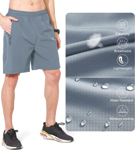 Vista 4 de NORTHYARD Pantalones cortos deportivos ligeros de secado rápido y de 7pulgadas para hombre, para senderismo, deportes, gimnasio, correr