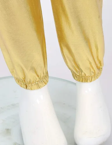 Vista 6 de Pantalones de baile de hip hop para niños y niñas, pantalones de harén metálicos brillantes, ropa de baile callejero