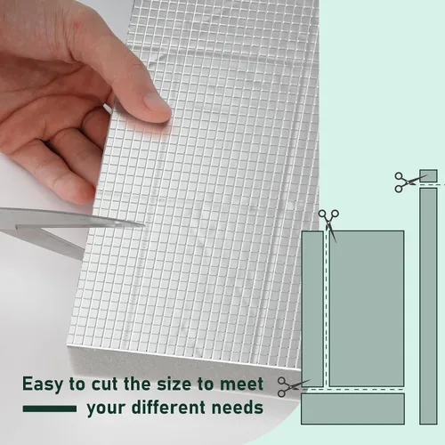 Vista 6 de Flehomo Paneles de espuma aislante de aire acondicionado para ventana con superficie de papel de aluminio, kit de paneles laterales de CA con tira