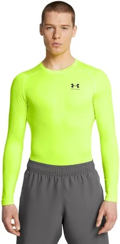 Vista 37 de Under Armour Camiseta de manga larga de compresión HeatGear para hombre Negro (001)/Blanco
