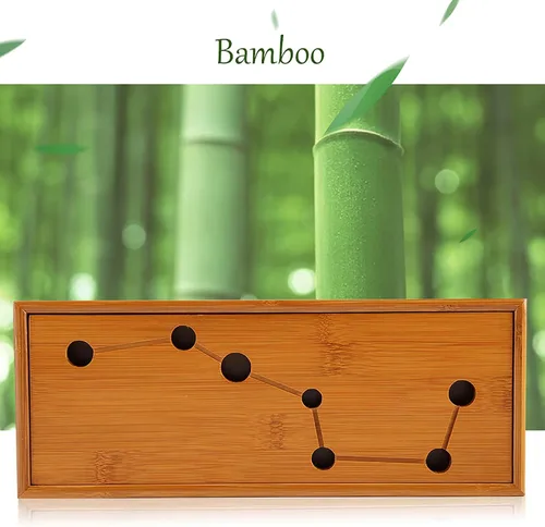 Vista 3 de Bandeja de té de siete estrellas, bandeja de té de bambú, juego de té chino de gongfu, bandeja de servir de estilo chino tradicional, con caja