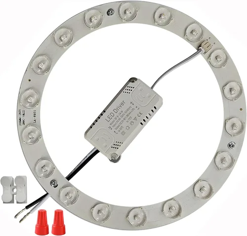 Vista 8 de Kit de luz LED de montaje empotrado para ventilador de techo de 12 W, panel de motor de luz LED de reajuste, luz natural de 4500 K