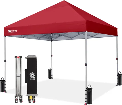 Vista 24 de CROWN SHADES Toldo desplegable de 8 x 8 pulgadas, tienda de campaña de playa con instalación CenterLok de un empuje, parasol fácil para exteriores