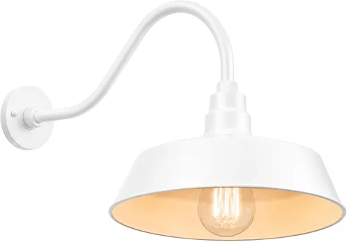 Vista 22 de 17 pulgadas. RLM Warehouse - Pantalla con brazo de cuello de cisne y bombilla Led A19 5000K de 9W