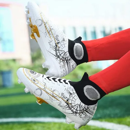 Vista 4 de YANGTAOZI Zapatos de fútbol para hombre con tacos profesionales FgAg de alta calidad, transpirables, atléticos, para entrenamiento de fútbol