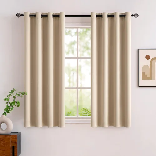 Vista 125 de MIULEE Cortinas opacas para dormitorio o sala de estar, juego de 2 paneles de cortina para ventana con aislamiento térmico y bloqueo de luz
