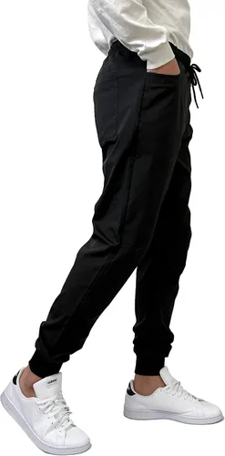 Vista 3 de Southpole Pantalones deportivos tejidos Basic Tech para hombre, de secado rápido, ligeros, elásticos