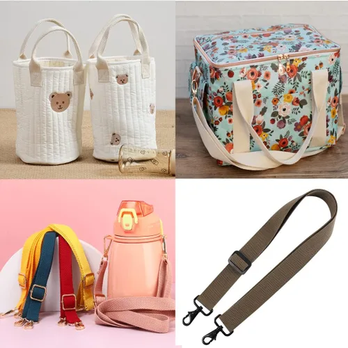 Vista 6 de Correas de algodón pesado de 1 pulgada de ancho, 2 rollos/20 yardas de correas para asas de bolsa, correa de bolsa, correa de bolsa, cinturón