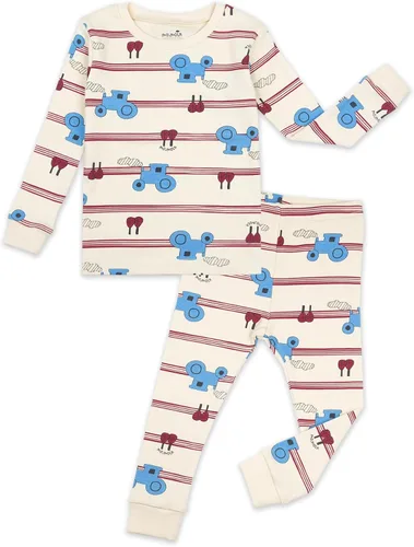 Vista 30 de moimoln Sibling Matching 6M-8Y Pijamas de algodón suave y cálido de modal con mangas largas de personaje, ajustados, para dormir todos los días