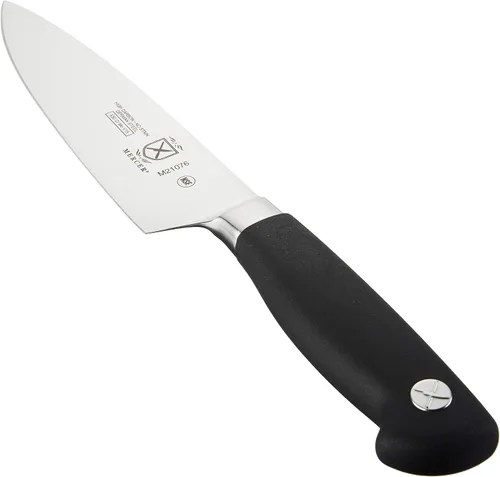 Vista 14 de Cuchillo para carne forjado Mercer Culinary Genesis de 10 pulgadas, Cuchillo rígido, forjado para deshuesar, 15,24 cm, 6", Acero/negro