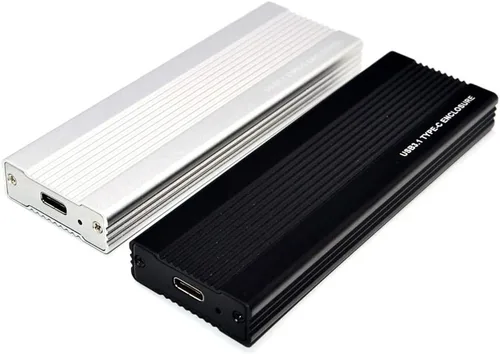 Vista 7 de JMT Carcasa SSD NVME de 3 TB PCI-E M.2 a USB 3.1 Tipo-C, adaptador de disco duro, caja externa USB C 10Gbps RTL9210 M2 M Key PCIE HDD Case para 2242