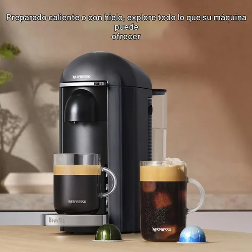 Vista 6 de Nespresso Vertuo Plus Deluxe, cafetera de café y espresso de Breville, Negra