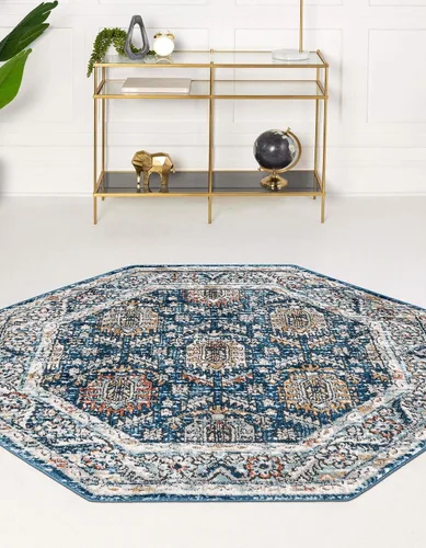 Vista 14 de Unique Loom Colección Nyla - Alfombra de área - Princesa (2 pies x 3 pies 1 pulgada, rectangular, rosa salmón/marrón)