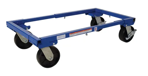 Vista 2 de Vestil ATD-1622-6 Carretilla de acero ajustable con ruedas de 6 pulgadas, capacidad de 3000 libras, máxima utilizable 34 pulgadas de largo x 24