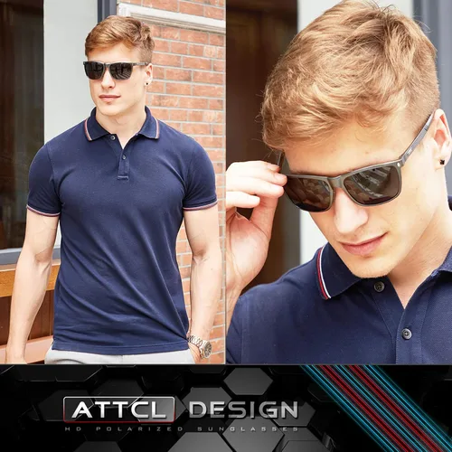 Vista 2 de ATTCL Gafas de sol polarizadas para hombre - Marco metálico Al-Mg ultraligero