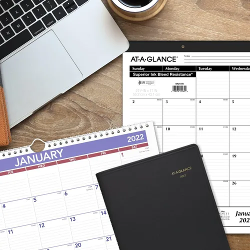 Vista 8 de AT-A-GLANCE - Calendario de pared 2022, 12 x 27 pulgadas, grande, Move-A-Page, tres meses (PMLF1128)