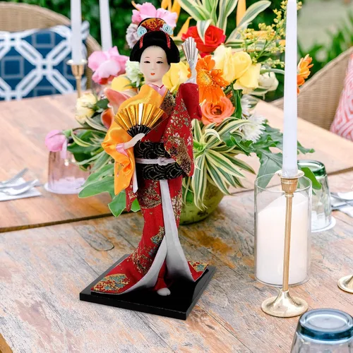 Vista 2 de PRETYZOOM - Figura de geisha japonesa de 11.81 pulgadas, adorno decorativo de escritorio para mesa de restaurante, estilo Izakaya, coleccionable