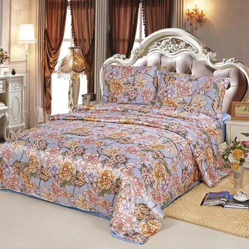 Vista 25 de Maxfeel 1 funda de edredón de seda de seda, funda de edredón, 100% seda de morera con estampado floral, seda Charmuse, Multiclolr Queen Cal.King, #08