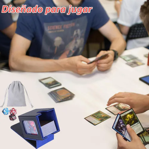 Vista 7 de AFIING MTG Caja de Mazo para Commander Display, Caja de Cartas que Cabe 100 Cartas con Doble Funda, Caja de Almacenamiento Magic Commander TCG con 2