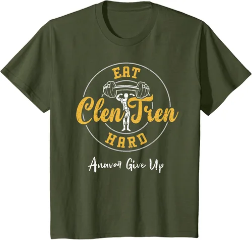 Vista 14 de Culturismo: Comer Clen Tren Hard Anavar Give Up - Camiseta de gimnasio, Negro
