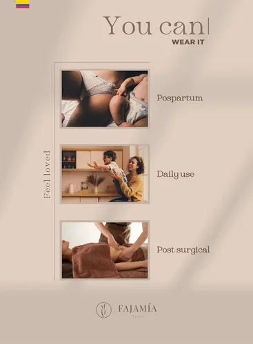 Vista 5 de Faja Mia 0670 Fajas Colombianas Reductoras y Moldeadoras Postparto Body Shaper para mujeres después de la cirugía de compresión