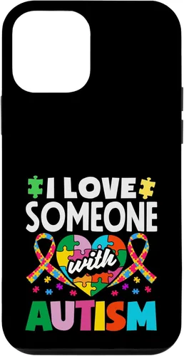 Vista 16 de Love Someone with Autism Awareness Puzzle Piece Ribbon Case for iPhone 16