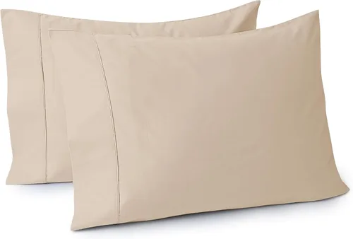 Vista 166 de Juego de 2 fundas de almohada 100% de algodón egipcio, fundas de almohada refrescantes de 400 hilos, fundas de almohada suaves y transpirables