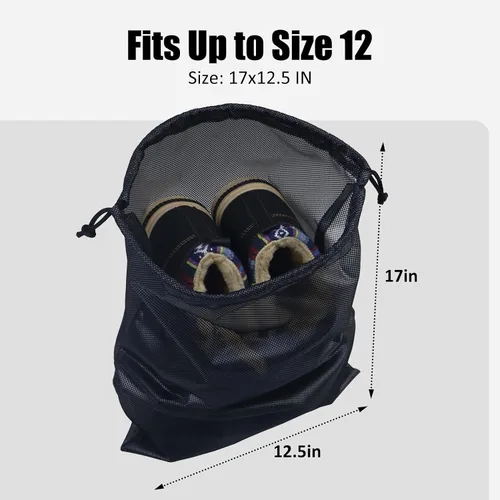 Vista 2 de Gloppie Bolsas de zapatos para bolsa de zapatos de viaje Bolsas de zapatos de viaje para embalaje Bolsa de almacenamiento de zapatos, Negro -, Ocio