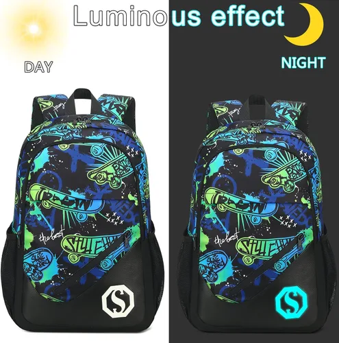 Vista 6 de BTOOP Mochila para niños y niñas, mochila de escuela primaria de 17 pulgadas, mochila primaria para adolescentes de viaje, para niños y niñas