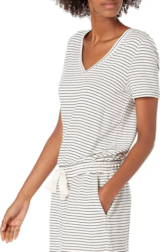 Vista 3 de Tienda Essentials Mameluco de manga corta con cuello en V para mujer (anteriormente ritual diario)