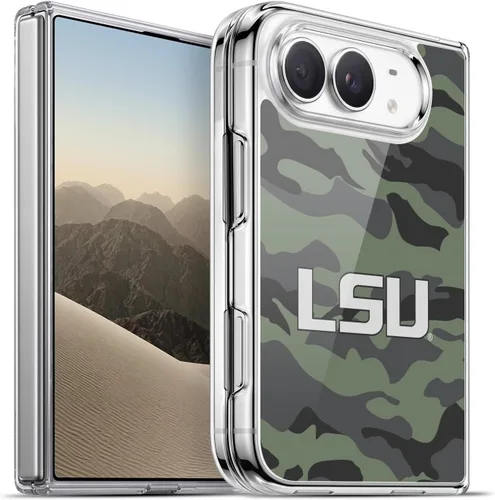 Vista 75 de Head Case Designs Funda de gel suave con licencia oficial de la Universidad Estatal de Louisiana LSU Camou compatible con Apple iPhone 7 Plus/iPhone