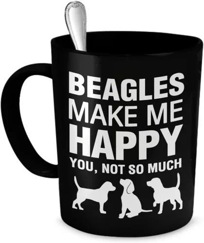 Vista 14 de DogsMakeMeHappy Taza Basset Hound – Basset Hounds Make Me Happy – Taza de café Basset Hound – Regalos de Basset Hound