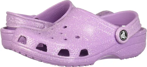 Vista 9 de Crocs Zuecos clásicos brillantes unisex para adultos, zapatos metálicos y con purpurina, Metálico