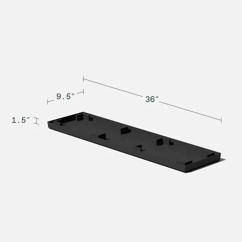 Vista 6 de Veradek Pure Series Midori - Bandeja negra de 39 pulgadas (paquete de 2)